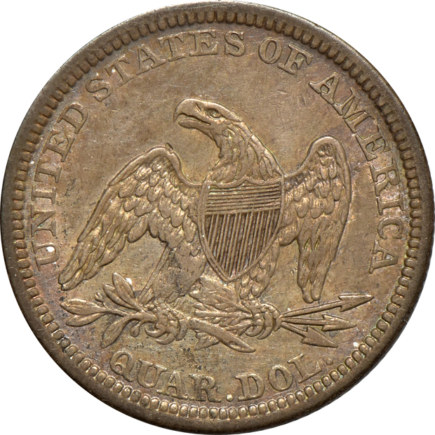 Four Liberty Seated quarters