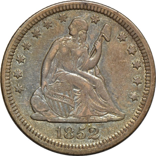 Four Liberty Seated quarters