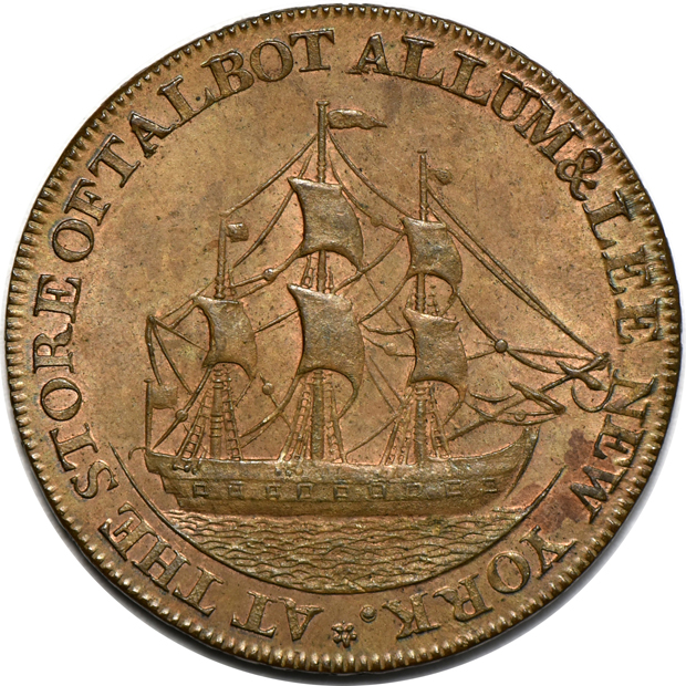 1795 cent Talbot, Allum & Lee UNC details/planchet defect