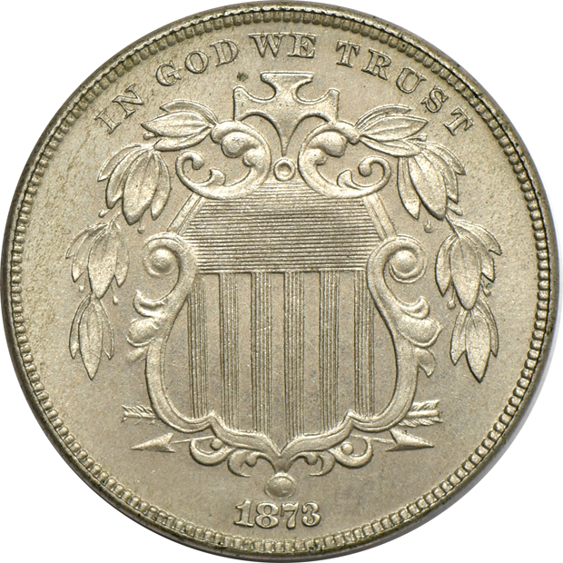 Five Shield nickels
