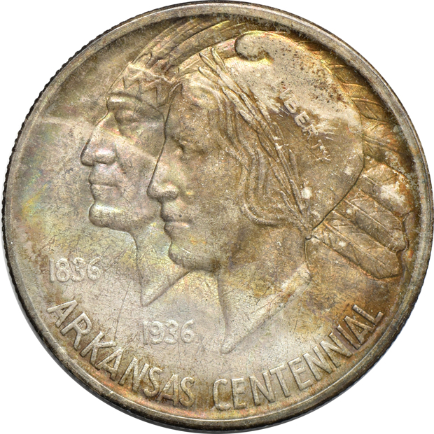 Six Silver Commemorative half-dollars