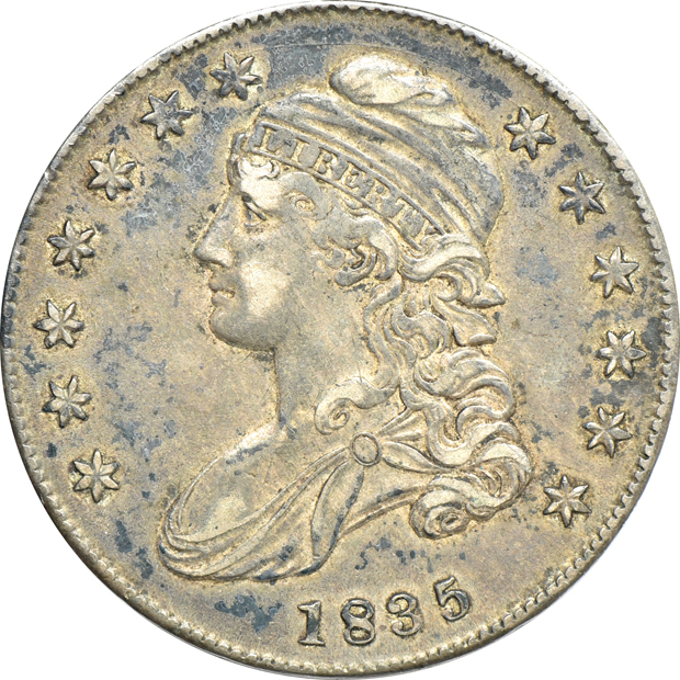 Five silver type coins