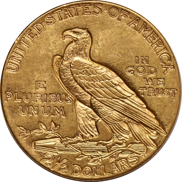 Five Indian Head quarter eagles, all UNC