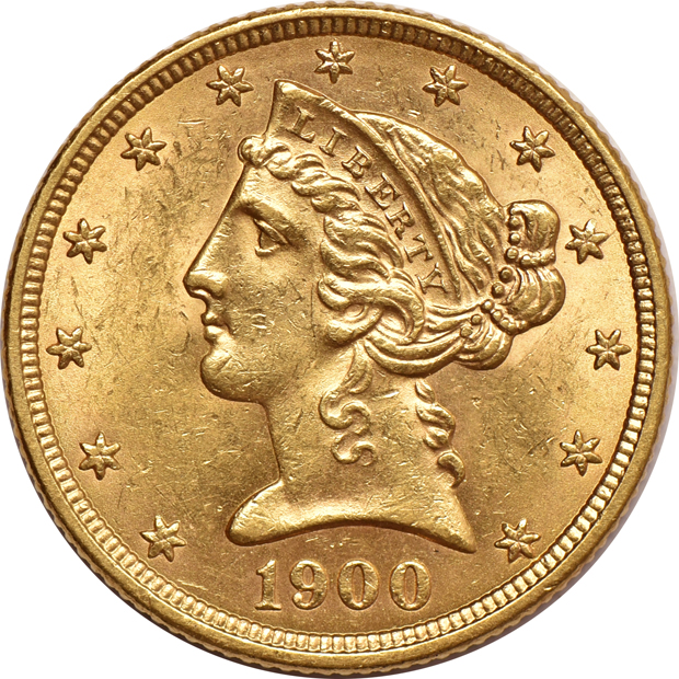 1900 UNC, 1903-S Choice UNC, and a 1904 UNC