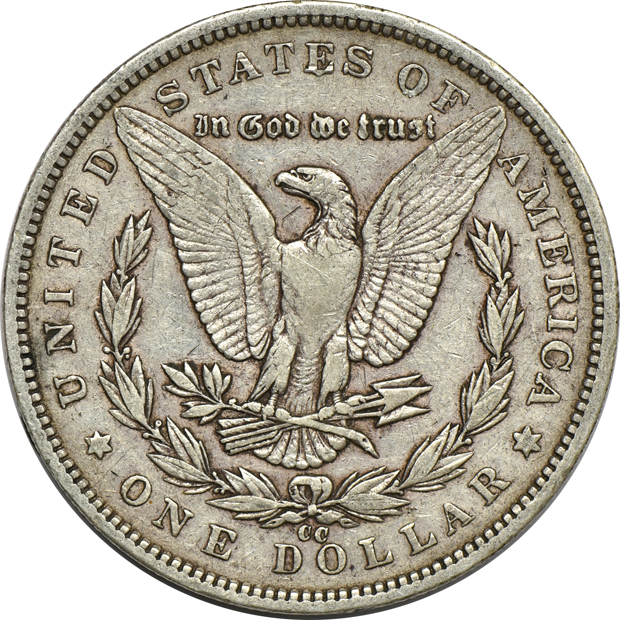 1885-CC XF, 1889-CC VG, 1893-CC F/filed rim