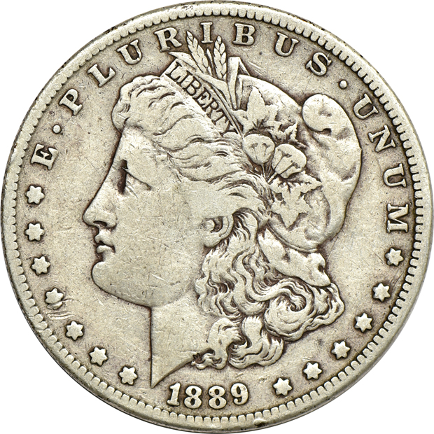 1885-CC XF, 1889-CC VG, 1893-CC F/filed rim