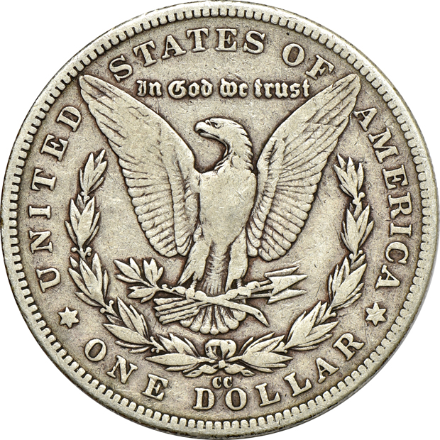 1885-CC XF, 1889-CC VG, 1893-CC F/filed rim