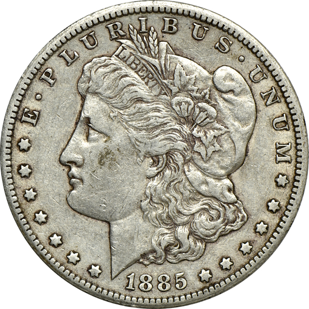 1885-CC XF, 1889-CC VG, 1893-CC F/filed rim