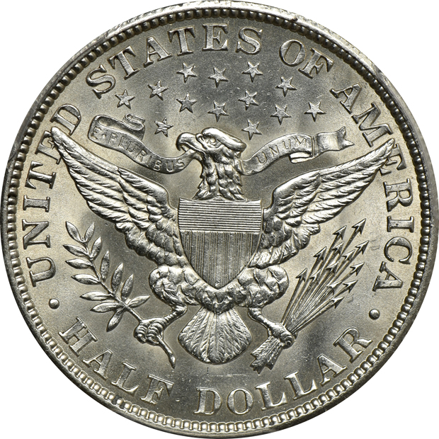 1892-O Barber quarter and a 1908 Barber half-dollar, both PCGS AU-58