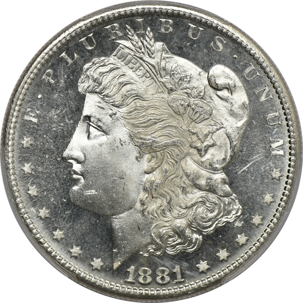 Four 1881-S PCGS MS-64PL