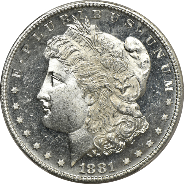 Four 1881-S PCGS MS-64PL