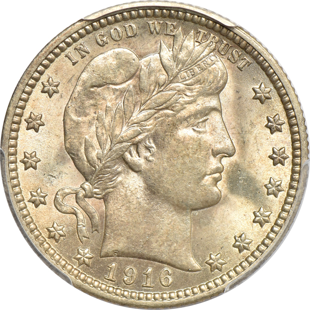1912 MS-64, and a 1916 MS-62, both PCGS