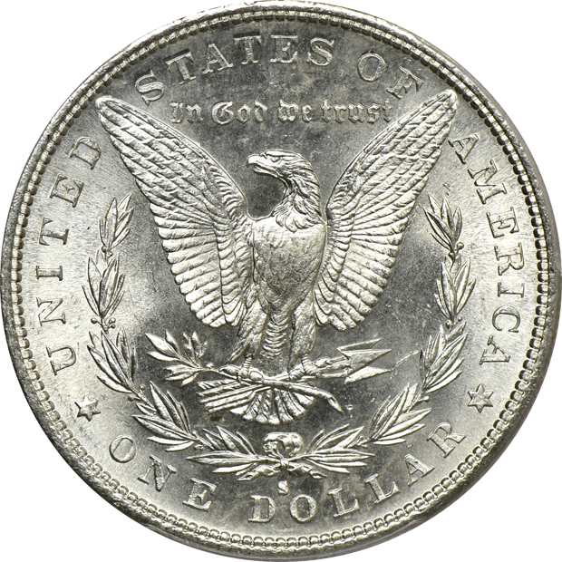 Four PCGS certified GEM Morgan silver dollars