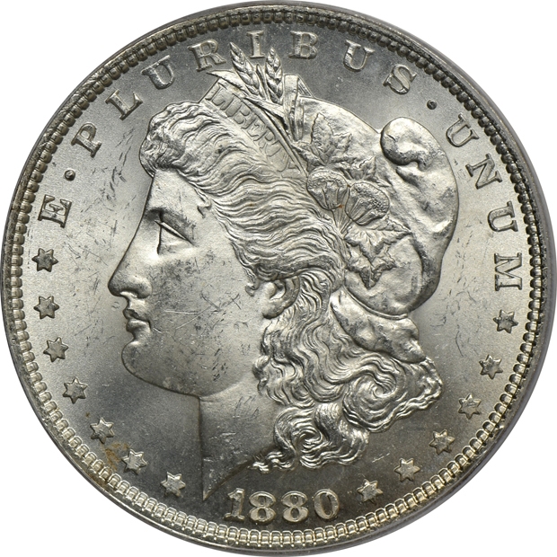 1880 MS-64 CAC, 1881 MS-64, and an 1881-O MS-64, all PCGS