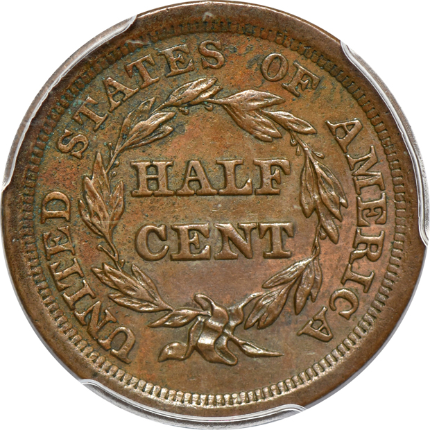 1854 MS-62 CAC, and an 1855 AU-58, both PCGS