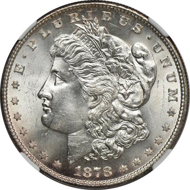 1878 7TF Reverse of 1878, and an 1878-CC, both NGC MS-64