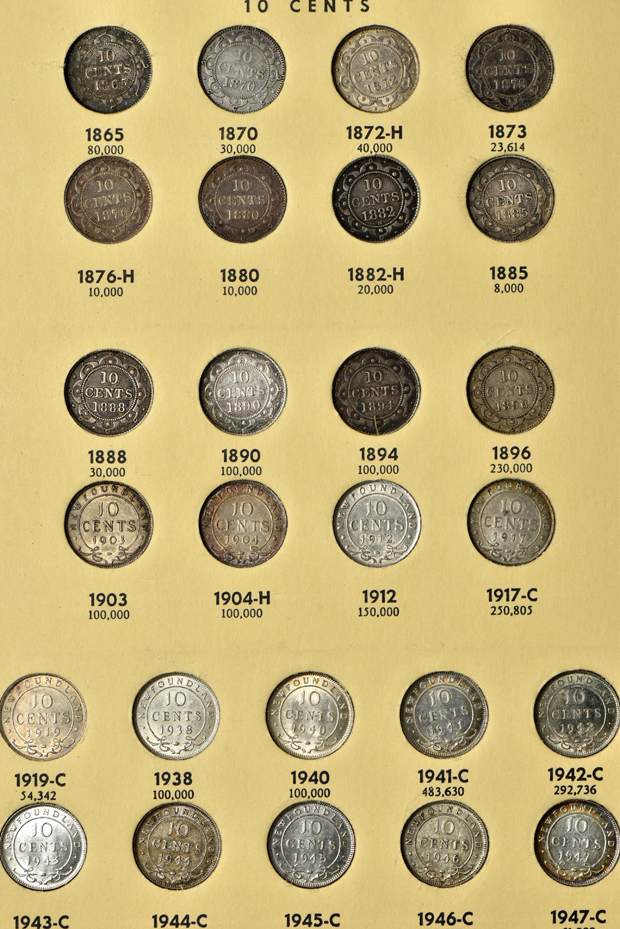 Canada - Canada - Complete collections of New Brunswick, Nova Scotia, Prince Edward Island and Newfoundland coins in two Library of Coins albums, vol. 68 and 69.