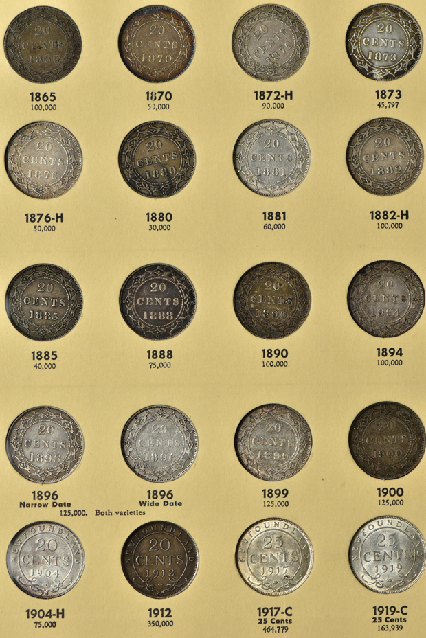 Canada - Canada - Complete collections of New Brunswick, Nova Scotia, Prince Edward Island and Newfoundland coins in two Library of Coins albums, vol. 68 and 69.