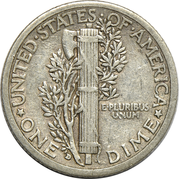 Complete collection of Mercury dimes in a Dansco 7123 album