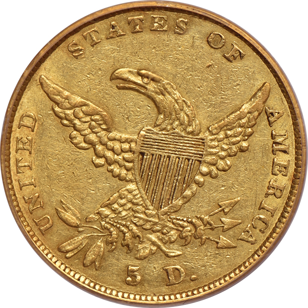 1837 PCGS VF-35 (green label) GOLD CAC