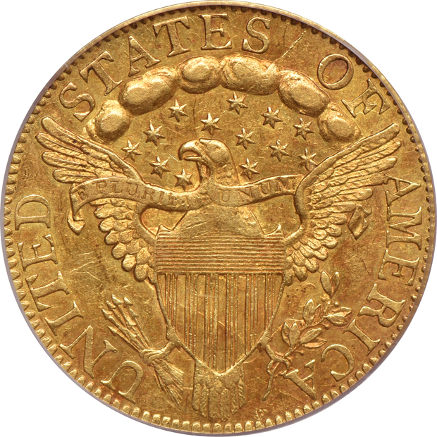 1799 Small Stars Reverse PCGS AU-55 CAC