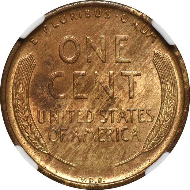 1909-S VDB Lincoln NGC MS-62 RB
