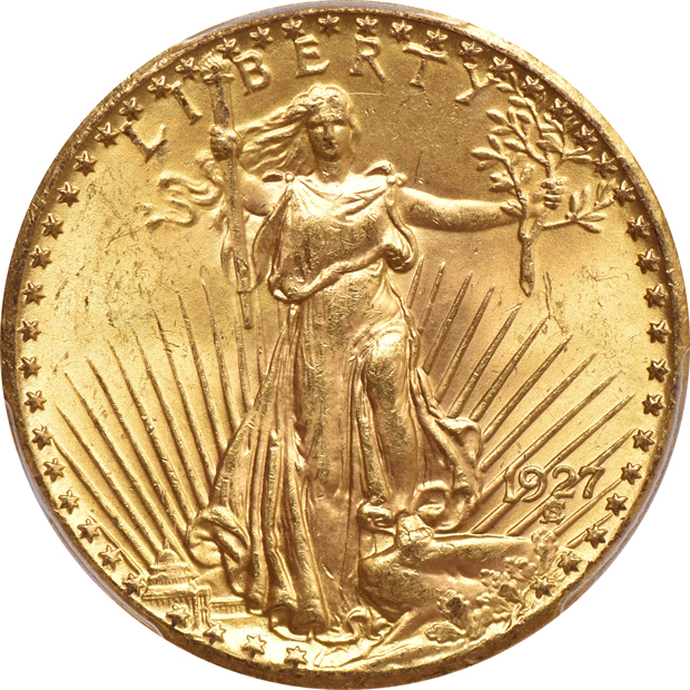 Three 1927, all PCGS MS-64+ CAC
