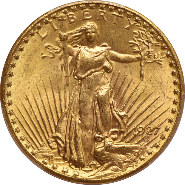 Three 1927, all PCGS MS-64+ CAC