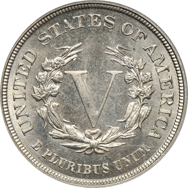 Two certified Liberty nickels and two certified Peace silver dollars