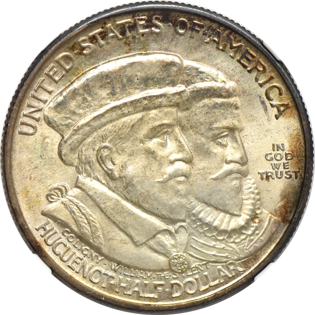 1924 Huguenot, 1933-D Oregon Trail, and a 1935-S Texas, all NGC MS-66