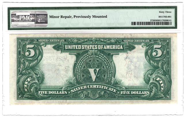 1899 $5 Chief Fr# 272 - PMG ChCU-63/minor repair/previously mounted