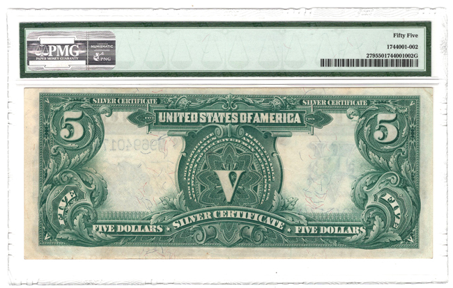 1899 $5 Chief Fr# 279 - PMG AU-55