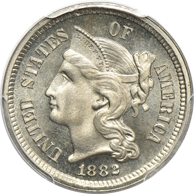 1880 and 1882, both PCGS PR-66 CAC