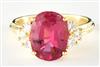 18K Yellow Gold Pink Tourmaline Ring