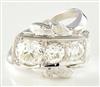 14K White Gold Vintage Diamond Ring