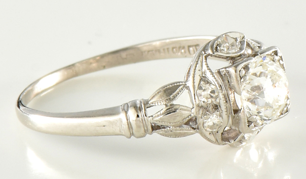 Platinum Diamond Vintage Ring