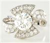 Platinum Diamond Ring with a 2.46 Carat Brilliant Cut Round GIA #6183007496