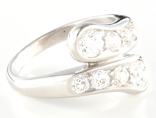 Platinum Diamond Bypass Ring