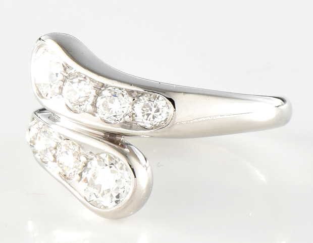 Platinum Diamond Bypass Ring