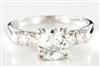 14K White Gold Vintage Diamond Engagement Ring