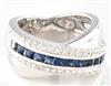 14K White Gold and Sapphire Band