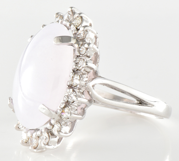 14K White Gold Gemstone Ring