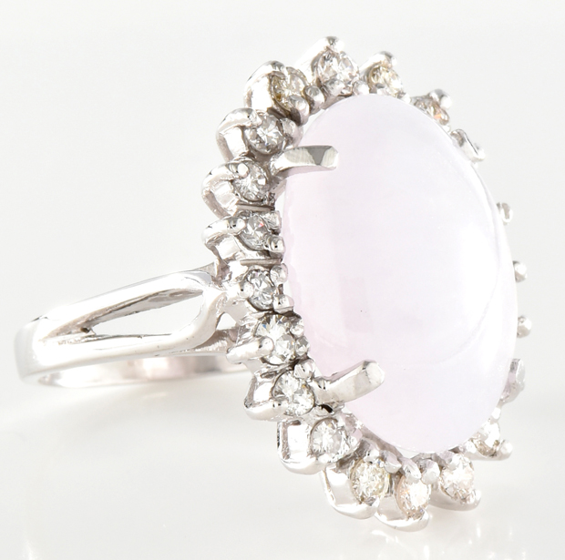 14K White Gold Gemstone Ring