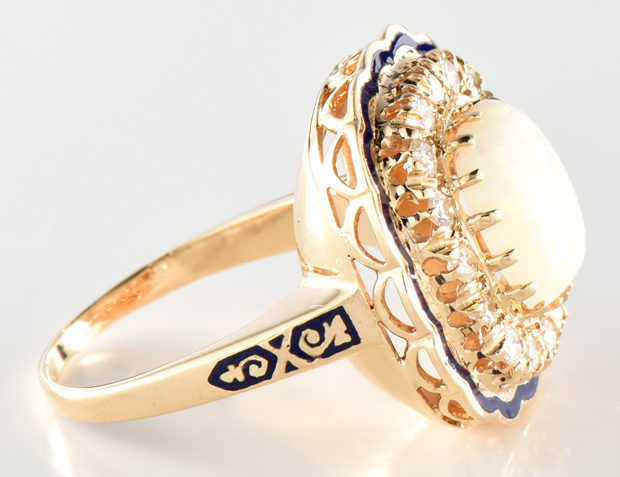 14K Yellow Gold Opal Ring
