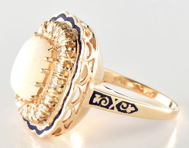 14K Yellow Gold Opal Ring