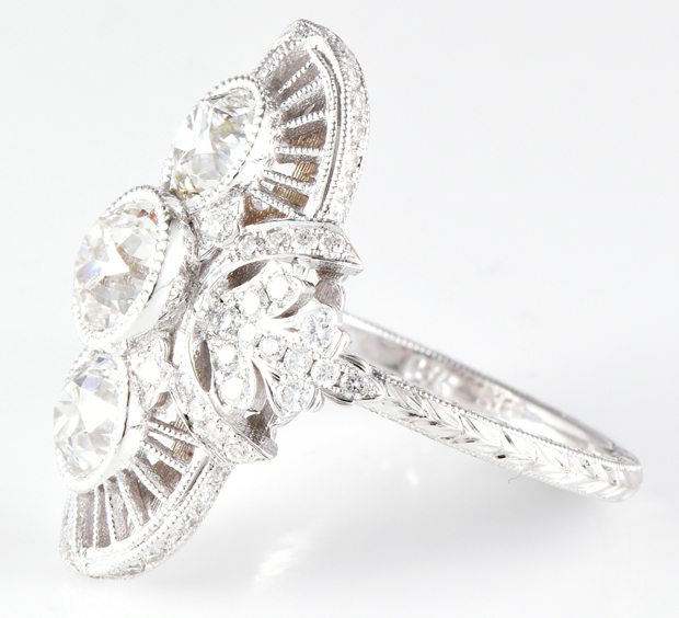 14K White Gold Diamond Ring