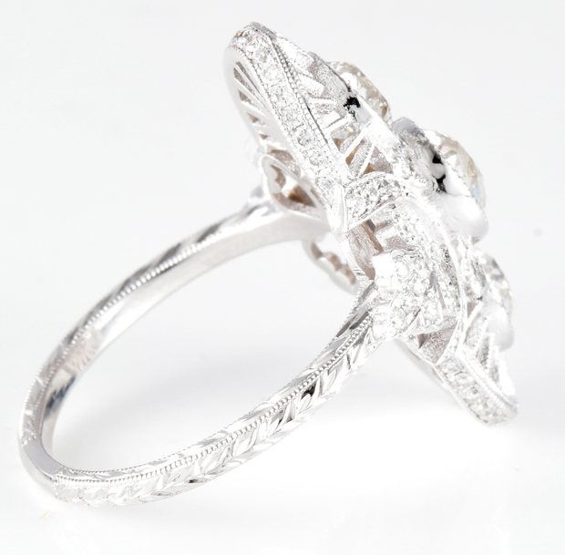 14K White Gold Diamond Ring