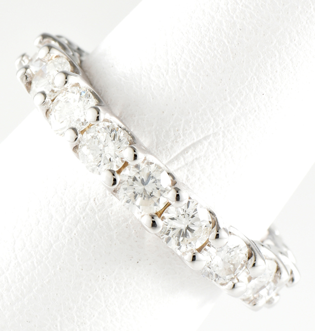 14K White Gold Diamond Eternity Band