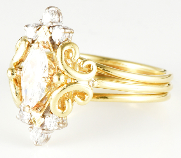 18K Yellow Gold Diamond Ring