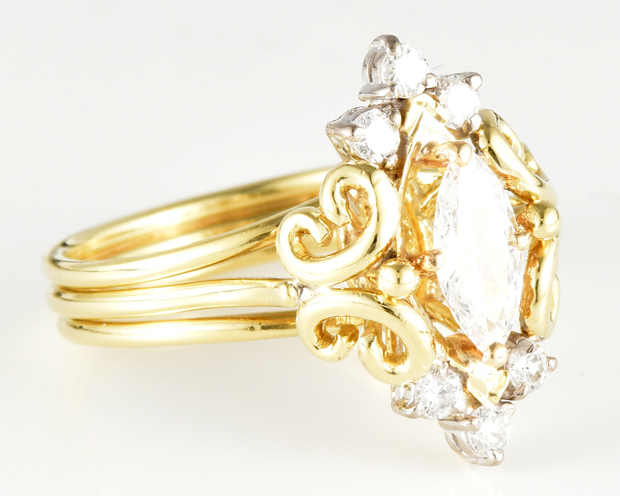 18K Yellow Gold Diamond Ring